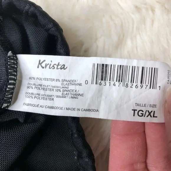 Krista Swimsuit 2 Piece Black  Size Extra Large - Picture 14 of 15